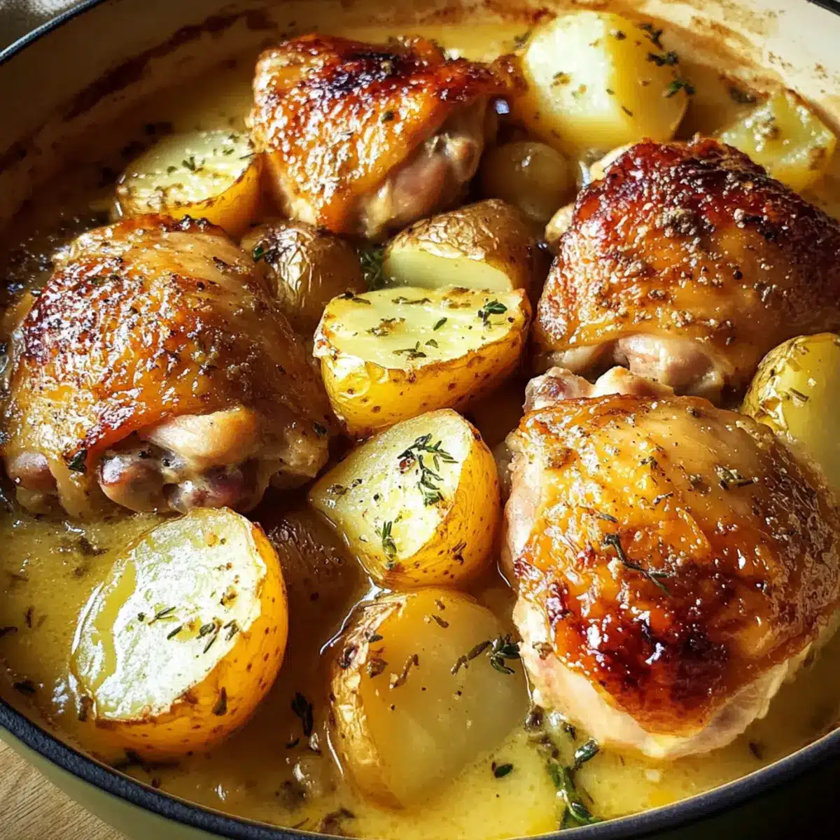 Ofenhähnchen mit Kartoffeln