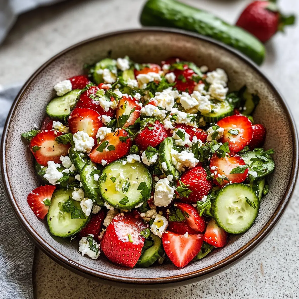 Erdbeere Gurken Salat